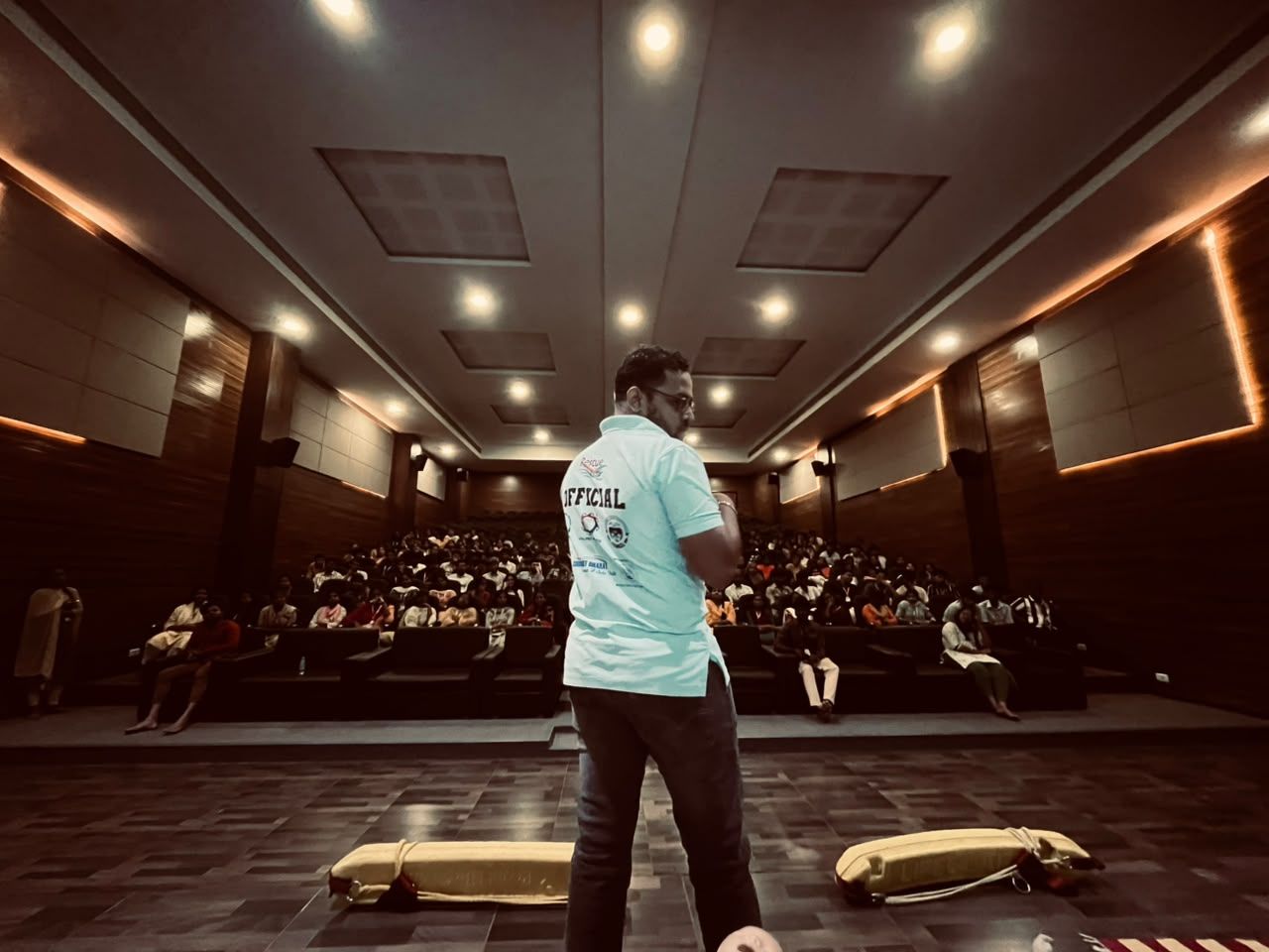 CPR talk in an auditorium