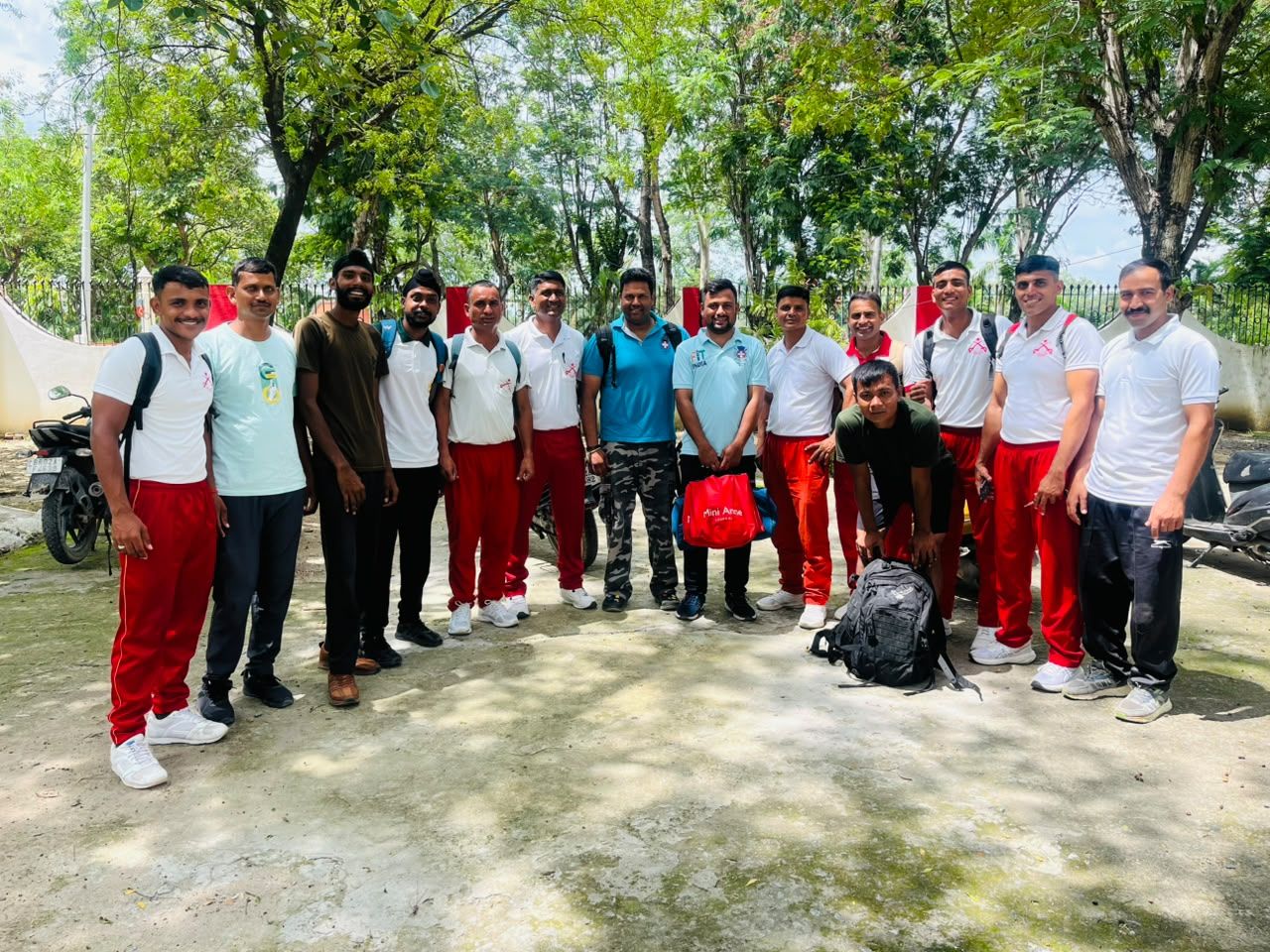 Lifeguard trainees outdoors