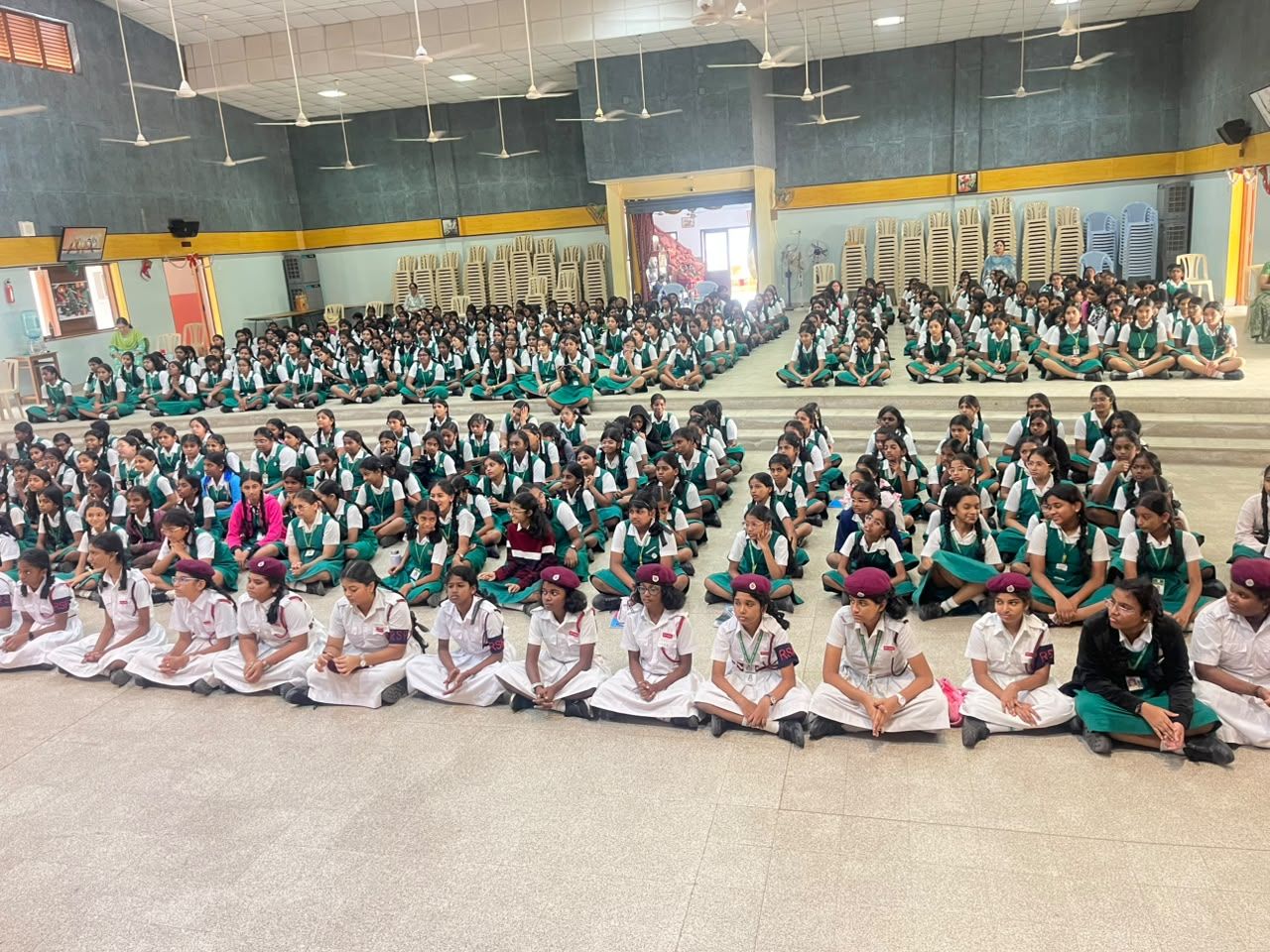 Safety session for a school assembly
