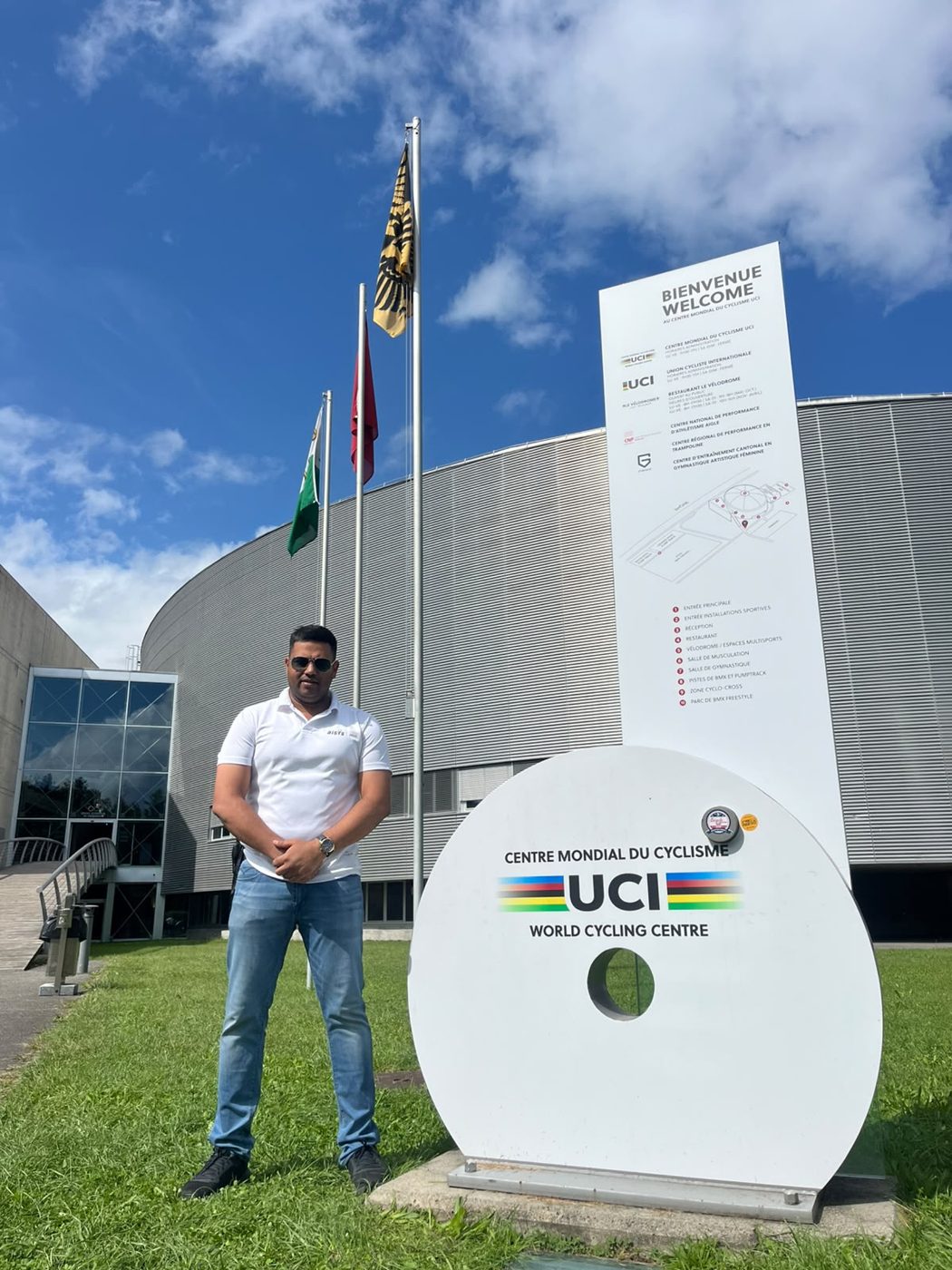 Rtr. Tarun Murugesh at the UCI World Cycling Centre