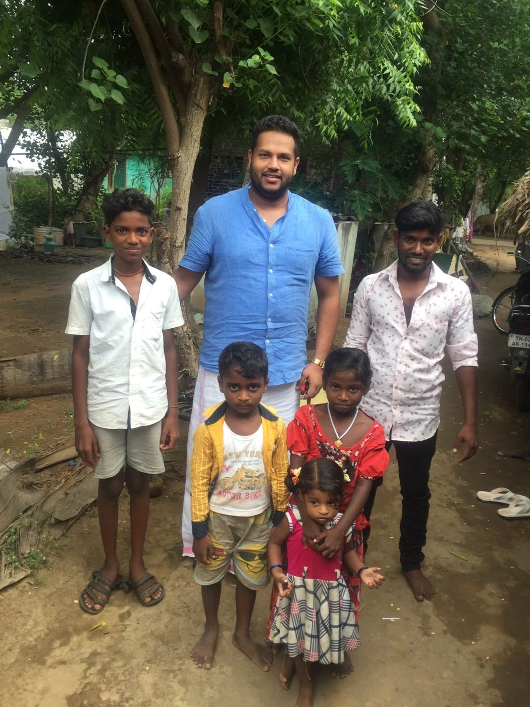 Outreach with children in a village
